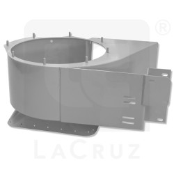 355847 - Caja del ventilador inferior derecho Grégoire G8 y G2 - inox